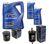Set Cambio Olio 7L MANNOL Defender 10W-40 Olio Motore + KIT Filtro SCT 10197348