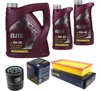 Set Cambio Olio 7L MANNOL Elite 5W-40 Olio Motore + KIT Filtro SCT 10198119