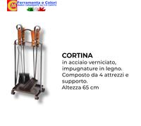 21857 Q.TA'. 2 SET CAMINO ACCIAIO VERNICIATO CORTINA