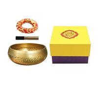 Set campana tibetana in rame buddista meditazione religione credenza regalo perfetto dia 8 cm kit 5, diametro 8 cm kit 5