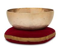 Set Campana Tibetana Terapeutica XDrum Nota F - accordata in Fa - per Chakra del Cuore (Anahata) - ca. 27 cm Ø - ca. 2000 g - lega di bronzo fatta a mano in India - con cuscino abbinato