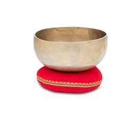 Set Campana Tibetana XDrum Omshanti 17 cm - Peso: 900g - fatta a mano in India - ideale per meditazione e terapia - con cuscino abbinato