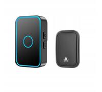 Set Campanello Wireless Rosfix Nero | Portata 300 m, 60 Toni, IP55, 110 dB