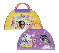 Set Cancelleria 50 pezzi per Colorare di Gabby's Dollhouse - Kit Cartoleria con Pennarelli, Acquarelli e Matite Colorate, Forbici e Righello - Prodotto Originale Elaborato in Spagna