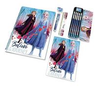 Set cancelleria Frozen Disney, 12 pezzi, quaderni, colori, penna, astuccio in metallo, accessori per bambini