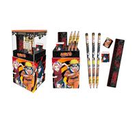 SET CANCELLERIA NARUTO SHIPPUDEN - PORTA PENNE CON ACCESSORI (6 PEZZI)