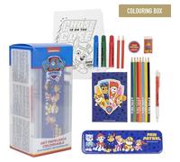 Set Cancelleria per Colorare di Paw Patrol - Include Pennarelli, Matite Colorate, Astuccio e un Quadernino per Disegnare - Accessori di Cartoleria per Bambini - Prodotto Originale Elaborato in Spagna