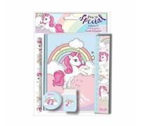 Set Cancelleria Unicorno Bambina 6pz Diario Scuola Regalo