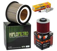 Set Candela Filtro Olio, Aria Manutenzione per Yamaha Szr 660 4SU SZR660 1995-98
