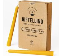Set Candele Coniche in Pura Cera d'Api - Durata di 7 Ore - 100% Pura Cera d'Api e Stoppino in Cotone - Lunghe Candele da Cena Inodore - Regalo per gli Amanti delle Candele Fatto a Mano (12)