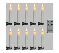 Set candele led 10 pz con clip e telecomando 69039
