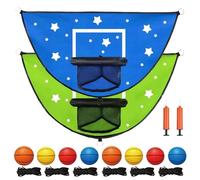 Set Canestro Da Basket Trampolino, Installazione Semplice, 98x50 Cm, Attacco Palla Trampolino, Set Da Gioco Canestro Rimbalzante Per Bambini, Esperienza Di Salto, Per Esercizi Nel Giochi Cortile
