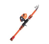Set canna da pesca per bambini con caratteristiche telescopiche e accessori, per godersi la pesca come mai prima d'ora (verde (rosso (set di 2)