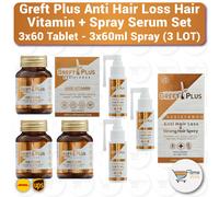 Set capelli Greft Plus 3 mesi anti caduta capelli (vitamina + siero spray)