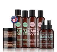 Set capelli Moérie shampoo e balsamo con maschera e spray, prodotti per crescita capelli premium, per capelli più lunghi e folti, prodotti volumizzanti capelli senza parabeni/silicone, 8 articoli