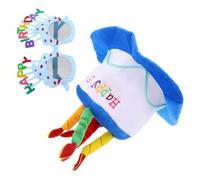 Set Cappello di Compleanno e Occhiali Torta Peluche Divertenti, Accessori per Feste e Photo Booth, Decorazioni per Compleanni Adulti