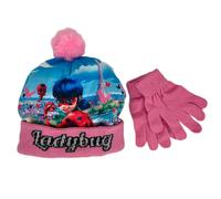 Set cappello e guanti invernale cappellino bambina Miraculous Lady Bug 1279