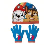 Set cappello/guanti per bambini 48/51 Paw Patrol "Friendship" Set invernale caldo e morbido | Set moderno con cappello e guanti Avengers lavorato a maglia, ideale per le giornate invernali⚫ Spedizione
