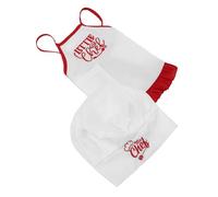 Set Cappello Mese da Grembiule Chef e 0-1 Rosso per Ragazzo Ragazza | Poliestere, Cinturino Regolabile e Cappello Elastico, Comodo e Sicuro per Pelli Sensibili, per Servizi Fotografici e Eventi