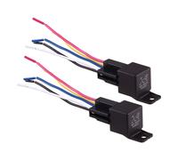 Set Car SPDT 5 Pin & Wire Relay Socket Plug Harness Waterproof Seal Universal