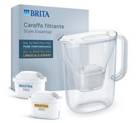 Set caraffa filtrante Brita Style Essential bianca 2 filtri bianco