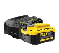 Set caricabatterie con batteria 18V 4A Stanley V20 SFMCB14M1-QW