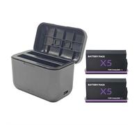 Set caricabatterie per Insta360 X5, per batteria Insta 360 X5, hub di ricarica veloce per action camera, ricarica due batterie contemporaneamente