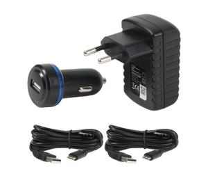 Set Caricatore + Auto Caricabatteria Usb-C per Samsung Huawei Xiaomi OnePlus