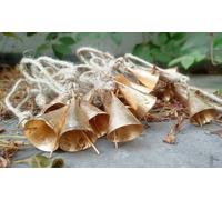 Set carillon a vento campana a cono in latta rustico shabby 30 pezzi - mini c...