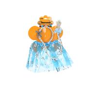 Set carnevale - principessa gonna blu con cerchietto