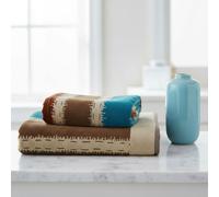 Set CARRARA asciugamano e ospite Carrara Daza turchese a righe