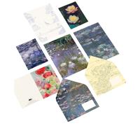 Set carta da lettere Claude Monet “Ninfee” con buste e adesivi - Pepin Press