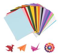 Set cartoncini colorati a4: 60 fogli di origami per bambini da 250g/m², fogli colorati a4 - per progetti fai da te, album fotografici e scrapbooking (20 colori)