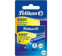 Cartuccia d'inchiostro Pelikan, 6 Blu Reale, Blister da 2 x 6 Pezzi
