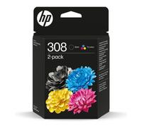 HP Confezione da 2 Cartucce di Inchiostro Nero/Tricromia Originali 308