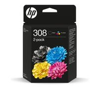 HP Confezione da 2 Cartucce di Inchiostro Nero/Tricromia Originali 308