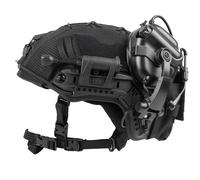 Set Casco da Softair con Cuffie, Casco Tattico Leggero in ABS, Con Tasca per Batterie e Copertura per Casco, per La Caccia e Il Gioco CS con Pallini