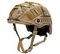 Set Casco Tattico e Cuffie, Copricapo Fast, Occhiali Protettivi, Simulatore Pvs31/Gpnvg18, Supporto L4G24 NVG, Luce di Segnalazione e Custodia per Batterie, per Cosplay Airsoft BBS (T A)