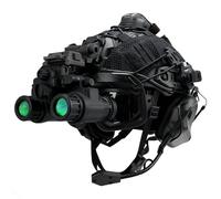 Set Casco Tattico e Cuffie, Copricapo Fast, Occhiali Protettivi, Simulatore Pvs31/Gpnvg18, Supporto L4G24 NVG, Luce di Segnalazione e Custodia per Batterie, per Cosplay Airsoft BBS (BK D)