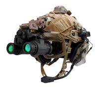 Set Casco Tattico e Cuffie, Copricapo Fast, Occhiali Protettivi, Simulatore Pvs31/Gpnvg18, Supporto L4G24 NVG, Luce di Segnalazione e Custodia per Batterie, per Cosplay Airsoft BBS (T D)