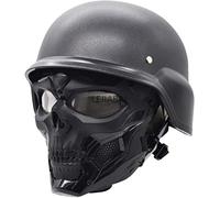 Set Casco Tattico M88 ABS Con Sottogola Regolabile E Maschera Softair Tattica Teschio Regolabile, Adatto Per Attività All'aperto