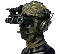 Set Casco Tattico Multifunzionale 6 in 1 con Cuffie di Comunicazione | Modello NVG, Copricasco e Passamontagna, Casco Protettivo per Cosplay, MilSim, Paintball e Addestramento All’aperto