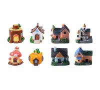 Set casette da giardino fata in miniatura 8 pezzi resina piccole per artigianato