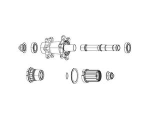 SET CASQ.12x142 P/BUJE ZIPP ZR1 NUCLEO CAMPAGNOLO