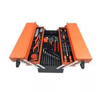 set Cassetta attrezzi completa utensili a 5 scomparti chiavi cricchetti pinze