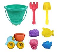 Set castello giocoso - Kit pala con secchiello per la sabbia, giocattoli sabbiera portatili con manico, robusti attrezzi da spiaggia con equilibrio, attrezzatura per attività per bambini, forniture es