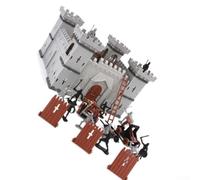 Set Castello Medievale Plasticà Argento e Nero 18x20cm | 12 cavalieri inclusi, argento e nero, dimensioni 18x18x20cm, perfetto per battaglie epiche