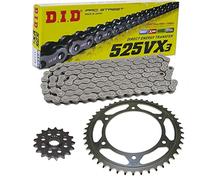 Set catena DID 525 VX3 118 aperto 15/48 compatibile con Honda XL650V Transalp 00-06