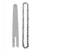 Set catena in acciaio e piastra guida for mini motosega | Argento 4/6/8 pollici for taglio e potatura(8 Inch-Silver SET)