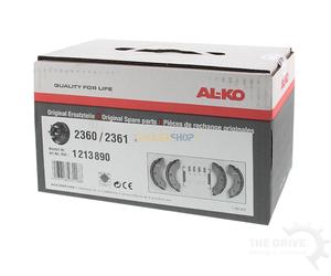 SET CEPPI ALKO FRENO 2360 - 2361 KIT GANASCE ASSALE ORIGINALE COMPLETO DI MOLLE